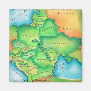 Imã Mapa de Europa Oriental
