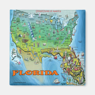 Imã Mapa de Florida EUA