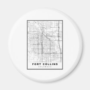 Imã Mapa de Fort Collins