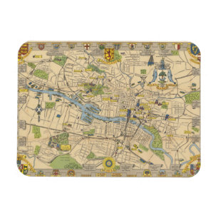 Ímã Mapa de Glasgow, Inglaterra
