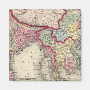 Imã Mapa de Hindoostan, Índia mais distante, China e