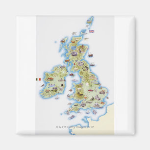 Imã Mapa de ilhas britânicas