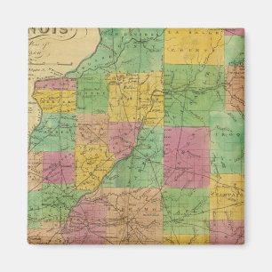 Imã Mapa de Illinois