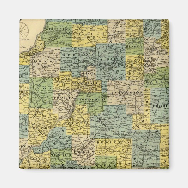 Imã Mapa de Illinois 2 (Frente)