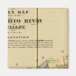 Imã Mapa de índice para Atlas do Alto rio Ohio