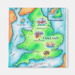 Imã Mapa de Inglaterra