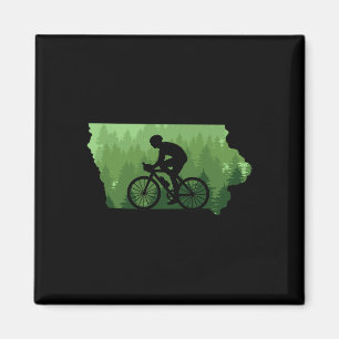 Imã Mapa De Iowa Piloto De Bicicleta De Montanha Mtb C