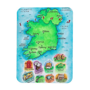 Ímã Mapa de Ireland