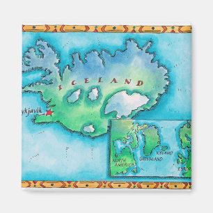 Imã Mapa de Islândia