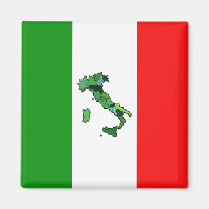 Imã Mapa de Italia e da bandeira italiana