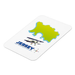 Ímã Mapa de Jersey.