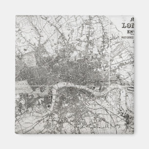 Imã Mapa de Londres moderna e de seus arrabaldes, 1854