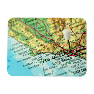 Ímã Mapa de Los Angeles, Califórnia