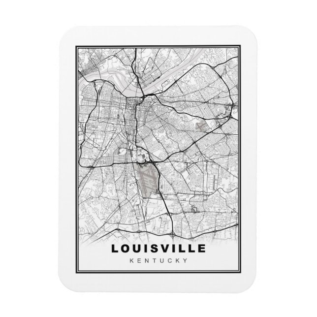 Ímã Mapa de Louisville (Vertical)