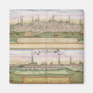 Imã Mapa de Lubeque e de Hamburgo, 'de Civitates Orbis