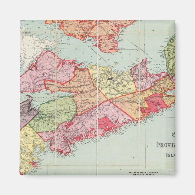 Imã Mapa de Mackinlay da Província da Nova Escócia (Frente)