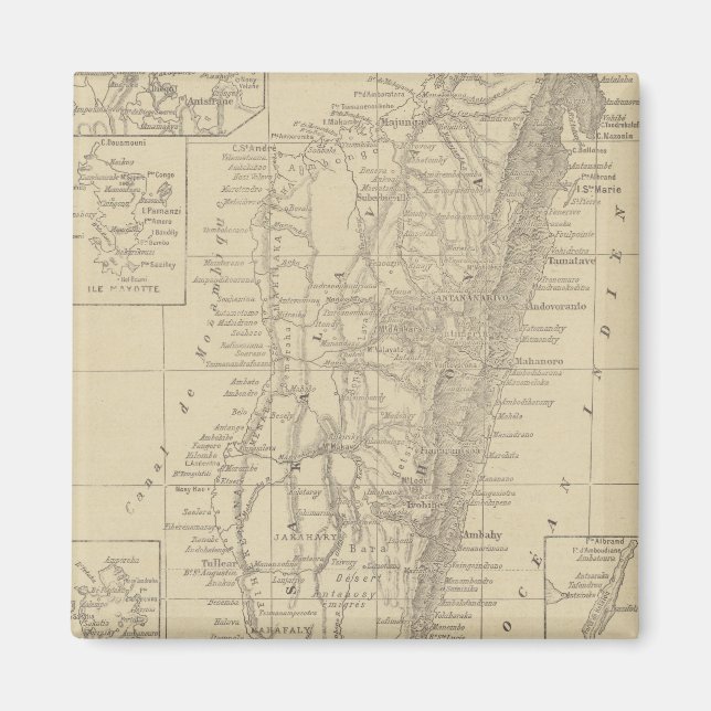 Imã Mapa de Madagáscar (Frente)