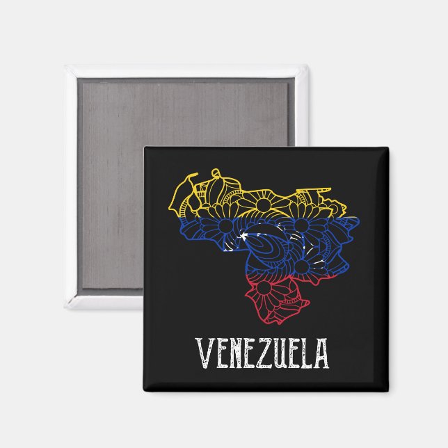 Imã Mapa de Mandala na Venezuela (Front/Back)