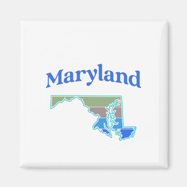 Imã Mapa de Maryland (Frente)