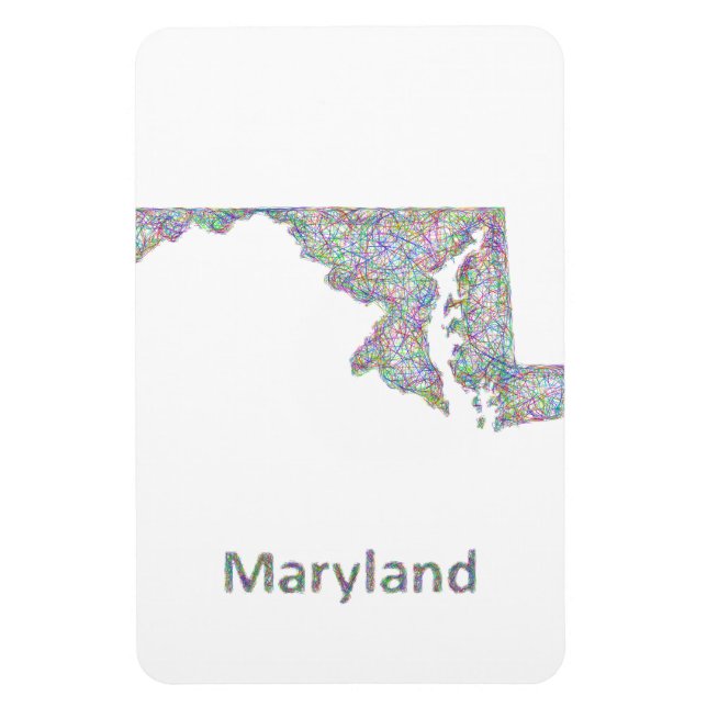 Ímã mapa de Maryland (Vertical)