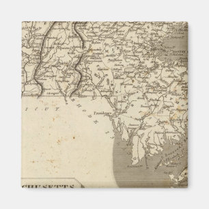 Imã Mapa de Massachusetts por Arrowsmith