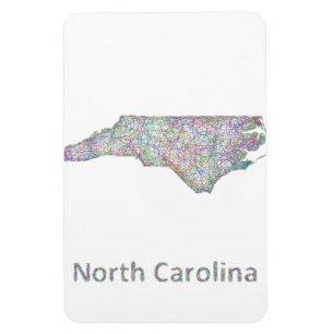Ímã Mapa de North Carolina