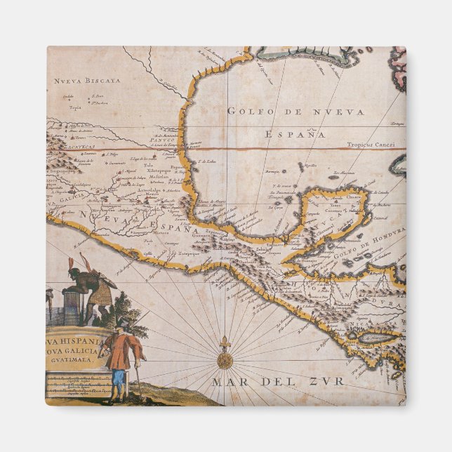 Imã Mapa de Nova Espanha |Nova Galiza e Guatemala, 162 (Frente)