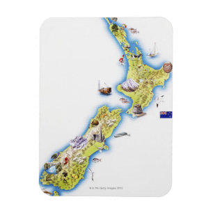 Ímã Mapa de Nova Zelândia