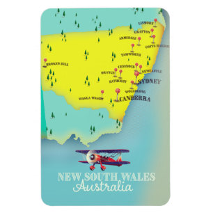 Ímã Mapa de Novo Gales do Sul Austrália