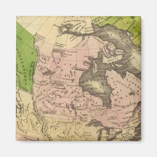 Imã Mapa de Olney para a América do Norte (Frente)