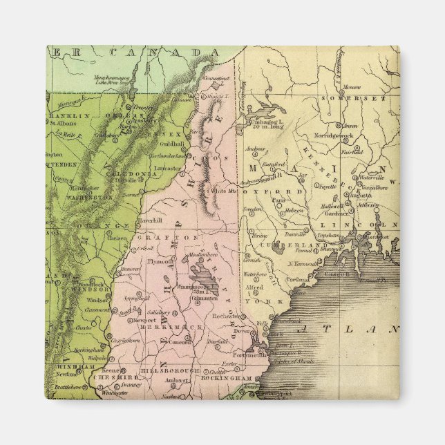 Imã Mapa de Olney para os Estados do Leste (Frente)