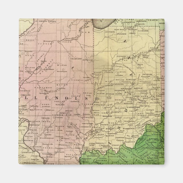 Imã Mapa de Olney para os Estados Ocidentais (Frente)