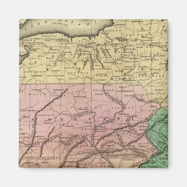 Imã Mapa de Olney para os Estados Unidos (Frente)