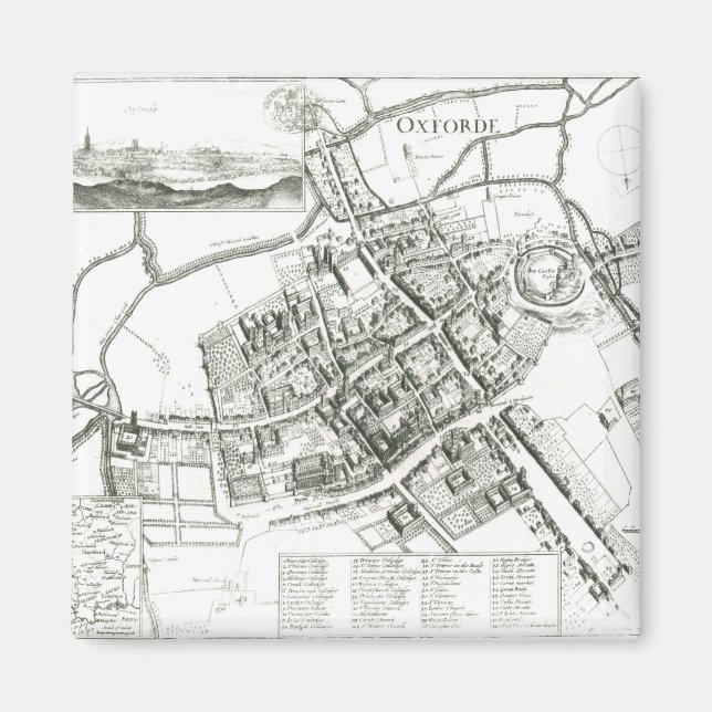 Imã Mapa de Oxford, 1643 (Frente)