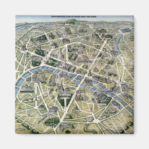Imã Mapa de Paris durante 'os Grands Travaux