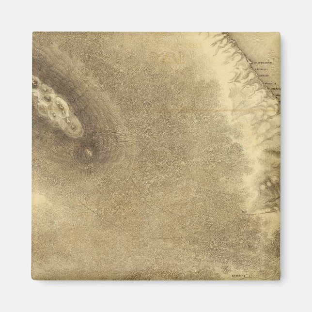 Imã Mapa de Parte da Ilha do Havaí (Frente)