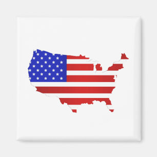 Imã Mapa de pavilhão americano dos Estados Unidos da 