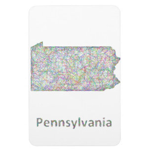 Ímã Mapa de Pensilvânia