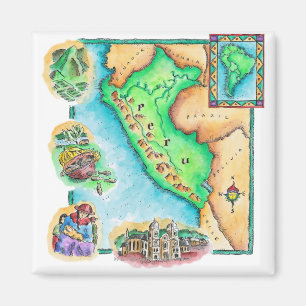 Imã Mapa de Peru
