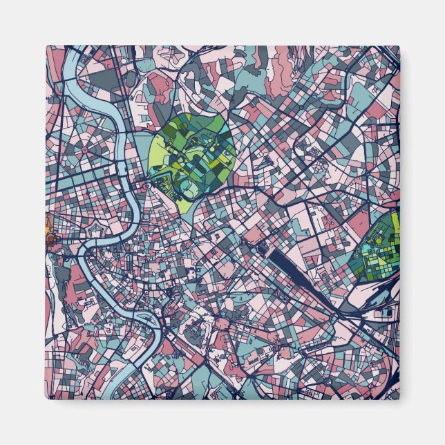 Imã Mapa de Roma Itália (Frente)