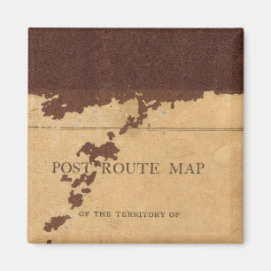 Imã Mapa de rota do posto Território de Dakota