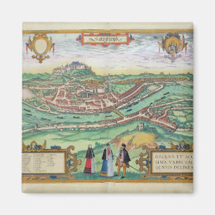Imã Mapa de Salzburg, de "Civitates Orbis Terrarum" b
