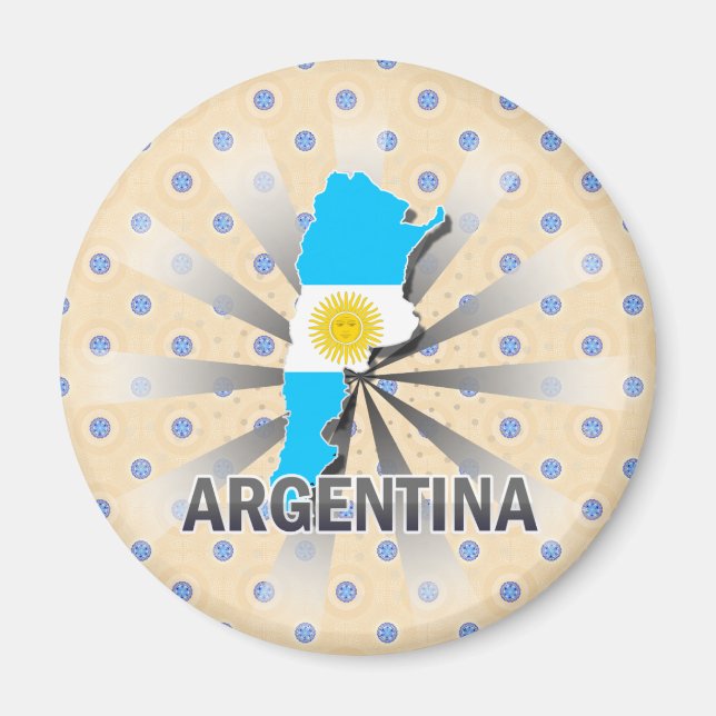 Imã Mapa de Sinalizador da Argentina 2.0 (Frente)