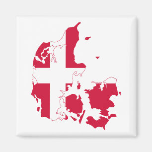 Imã Mapa de Sinalizador da Dinamarca