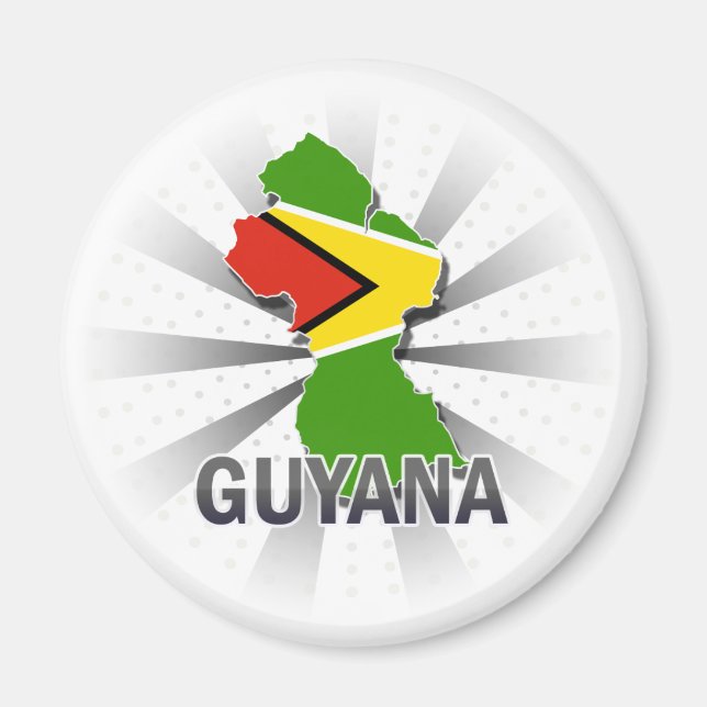 Imã Mapa de Sinalizador da Guiana 2.0 (Frente)