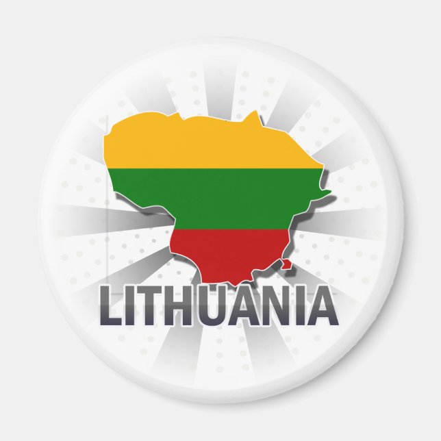 Imã Mapa de Sinalizador da Lituânia 2.0 (Frente)