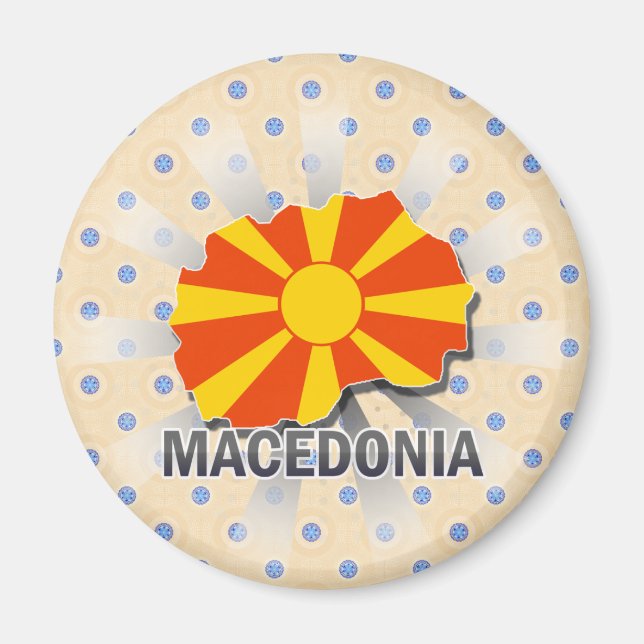 Imã Mapa de Sinalizador da Macedônia 2.0 (Frente)