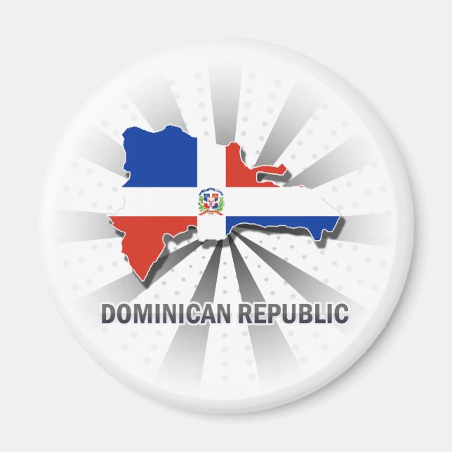 Imã Mapa de Sinalizador da República Dominicana 2.0 (Frente)