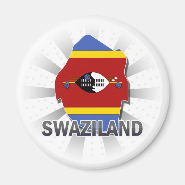 Imã Mapa de Sinalizador da Suazilândia 2.0 (Frente)