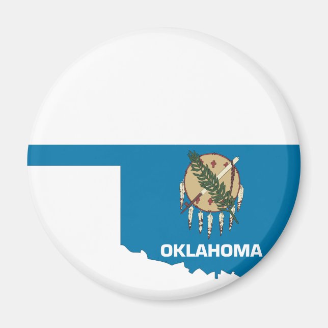 Imã Mapa de Sinalizador de Oklahoma (Frente)